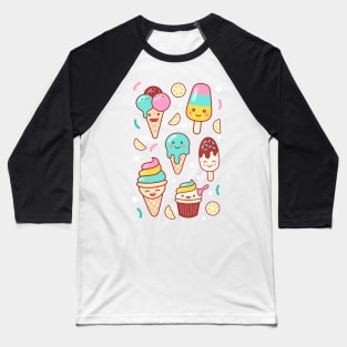 Ice Cream Emoji Mashup #2 Baseball T-Shirt